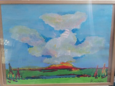 Pittura intitolato "Cumulus de campagne" da Arnaud Carrouché, Opera d'arte originale, Acrilico