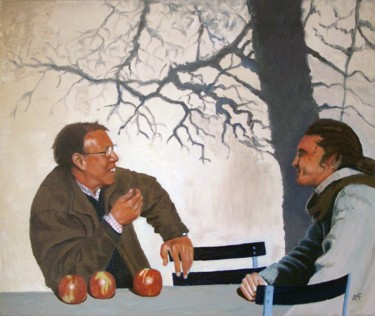 Картина под названием "Marc et Basile" - Arnaud Feuga, Подлинное произведение искусства, Масло