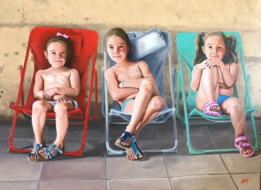 Pintura titulada "Petites nièces" por Arnaud Feuga, Obra de arte original, Oleo