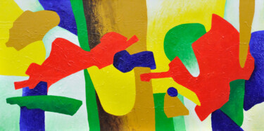 Pintura titulada "Fragmentation 3" por Arnaud Gautron, Obra de arte original, Acrílico Montado en Bastidor de camilla de mad…