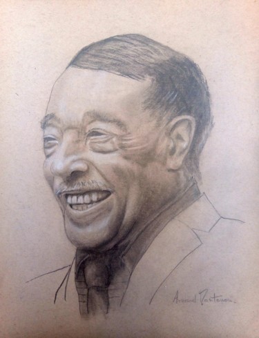 Tekening getiteld "Duke Ellington" door Arnaud Montenon, Origineel Kunstwerk, Potlood