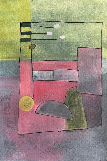 Painting titled "Composition 2" by Arnaud Quercy, Original Artwork, Acrylic