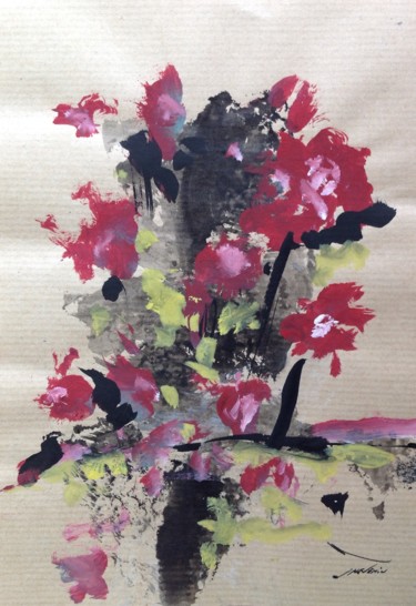 Peinture intitulée "Japon 7" par Arnaud Thévenin, Œuvre d'art originale, Encre