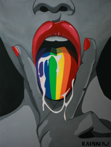 Pittura intitolato "Rainbow" da Arnaud Verhulst, Opera d'arte originale, Acrilico