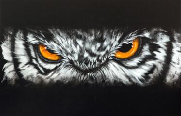 Peinture intitulée "The owl" par Arnaud Verhulst, Œuvre d'art originale, Acrylique