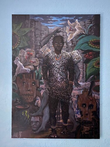 Картина под названием "Voodoo Service Guide" - Арнольд Медичи, Подлинное произведение искусства, Акрил