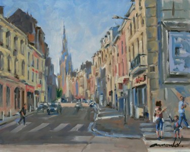 Pintura intitulada "Quartier Parisien (…" por Christian Arnould, Obras de arte originais, Óleo