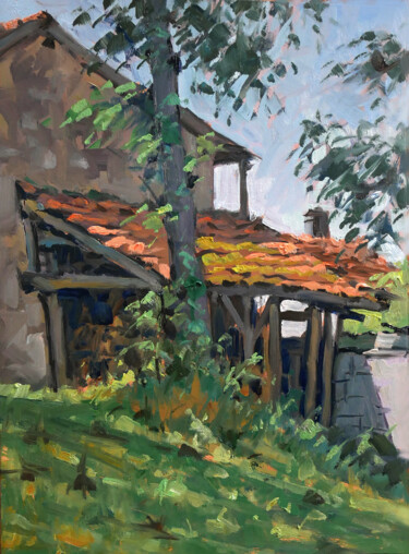 Painting titled "Plein air à Mehonco…" by Christian Arnould, Original Artwork, Oil