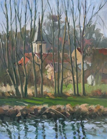 Peinture intitulée "Crevèchamps (huile…" par Christian Arnould, Œuvre d'art originale, Huile