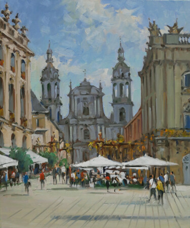 Painting titled "Cathédrale Notre Da…" by Christian Arnould, Original Artwork, Oil