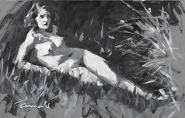 绘画 标题为“Noir et blanc dans…” 由Christian Arnould, 原创艺术品, 油