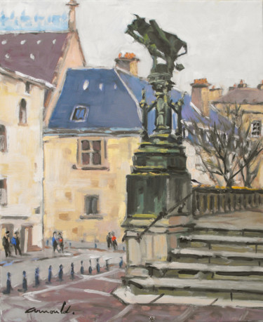 Pintura titulada "Quartier Saint Epvr…" por Christian Arnould, Obra de arte original, Oleo