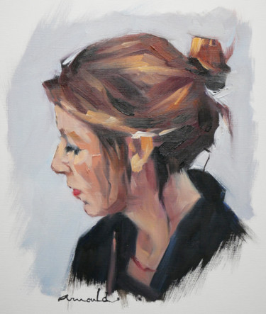 Peinture intitulée "Anna la fille d'un…" par Christian Arnould, Œuvre d'art originale, Huile
