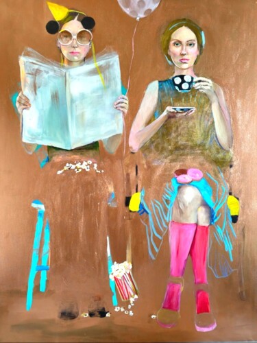 Malarstwo zatytułowany „W poczekalni 3” autorstwa Agnieszka Banasiak, Oryginalna praca, Akryl
