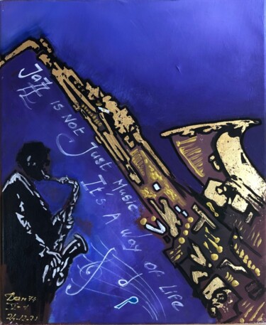 Peinture intitulée "Jazz" par Dan, Œuvre d'art originale, Acrylique