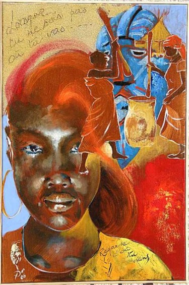 Peinture intitulée "Dan - Africa-2" par Dan, Œuvre d'art originale