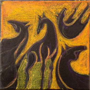 Peinture intitulée "Серия "о Лошадях" *…" par Art Dalyna, Œuvre d'art originale, Pastel Monté sur Châssis en bois