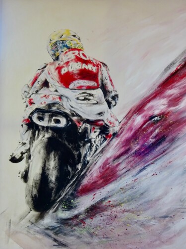 Painting titled "-Ducati Racing-" by Art Nje, Original Artwork, Acrylic