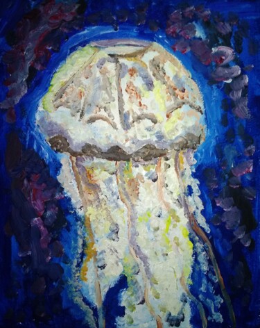 "Jellyfish oil paint…" başlıklı Tablo Art-Teodora tarafından, Orijinal sanat, Petrol