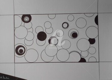 Картина под названием "" Monochromie " 1" - Art'Tuitive, Подлинное произведение искусства, Шариковая ручка