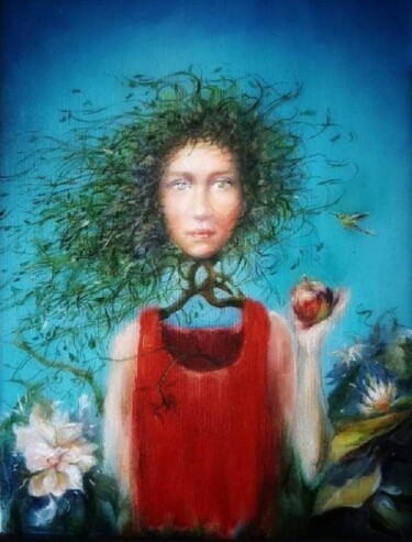 Schilderij getiteld "Female nature" door Artak Zakaryan, Origineel Kunstwerk, Olie