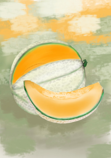 Arts numériques intitulée "Melon" par Artauxmurs, Œuvre d'art originale, Peinture numérique