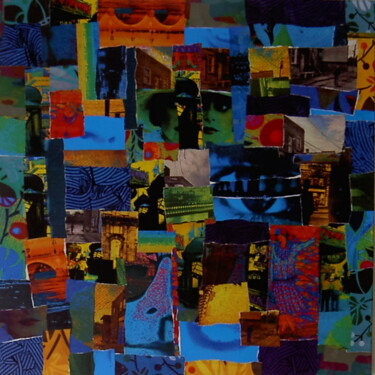 Collages intitulée "IMAGES" par Cab Apert Claude, Œuvre d'art originale, Collages Monté sur Châssis en bois