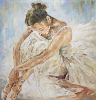 Malarstwo zatytułowany „Ballerina Oil Paint…” autorstwa Liliya Chernaya, Oryginalna praca, Olej