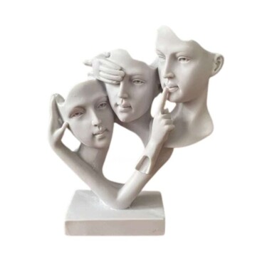 Sculptuur getiteld "Three Sisters Design" door Dervis Yusuf Akdemir, Origineel Kunstwerk, Hars