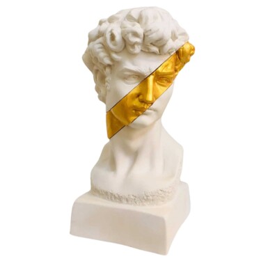 Sculpture titled "Golden David Design" by Dervis Yusuf Akdemir, Original Artwork, Resin