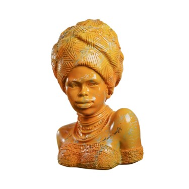 Sculpture intitulée "True African beauty…" par Dervis Yusuf Akdemir, Œuvre d'art originale, Résine