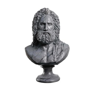 Sculpture titled "Fine marble Zeus" by Dervis Yusuf Akdemir, Original Artwork, Resin