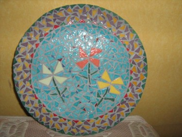 Sculptuur getiteld "Assiette mosaïque" door Artcouleur S, Origineel Kunstwerk