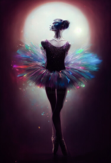 Grafika cyfrowa / sztuka generowana cyfrowo zatytułowany „Prima Ballerina” autorstwa Artcypia, Oryginalna praca, Obraz gener…