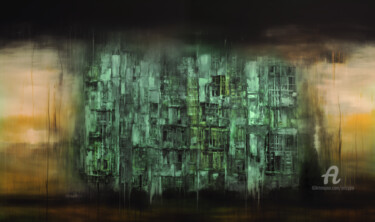 Digital Arts με τίτλο "La cité abandonnée" από Artcypia, Αυθεντικά έργα τέχνης, Εικόνα που δημιουργήθηκε με AI