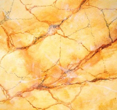 Peinture intitulée "Faux marbre Jaune d…" par Christian Geai, Œuvre d'art originale, Huile