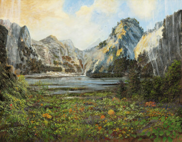 Painting titled "Bierstadt free quot…" by Artdemo, Original Artwork, Oil