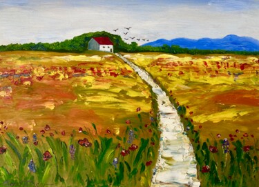 Malerei mit dem Titel "''Poppies Compositi…" von Elena Tuncer, Original-Kunstwerk, Öl