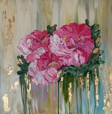 Painting titled "''Peony's Melody''…" by Elena Tuncer, Original Artwork, Acrylic