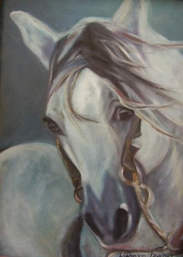 Pintura titulada "Cavalo crioulo" por Vanesca Conká, Obra de arte original, Oleo