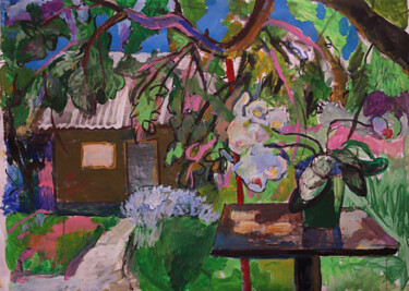 Pittura intitolato "Summertime" da Artem Andreichuk, Opera d'arte originale, Acrilico