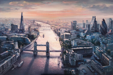 Malarstwo zatytułowany „"London "Large rigi…” autorstwa Artem Grunyka, Oryginalna praca, Olej