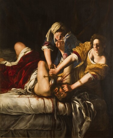 Pintura titulada "Judith décapitant H…" por Artemisia Gentileschi, Obra de arte original, Oleo