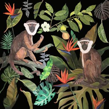 "Jungle N°5 - Fern -…" başlıklı Tablo Artemisia tarafından, Orijinal sanat, Petrol