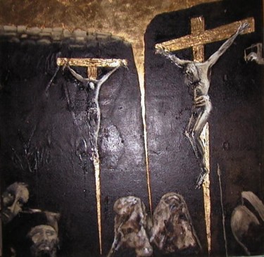 Peinture intitulée "Crocifissione" par Luigi Torre, Œuvre d'art originale