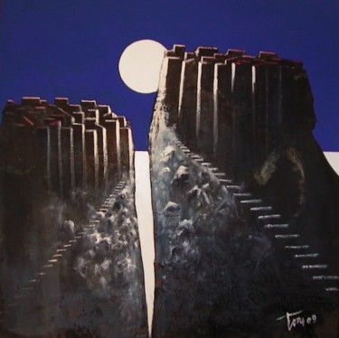 Pintura titulada "Paesaggio fantastico" por Luigi Torre, Obra de arte original, Oleo