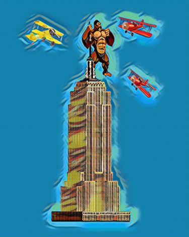 「King Kong.」というタイトルのデジタルアーツ Antonio Romanoによって, オリジナルのアートワーク, デジタル絵画