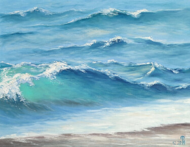 Painting titled "МОРЕ" by Irina Furaseva, Original Artwork, Oil