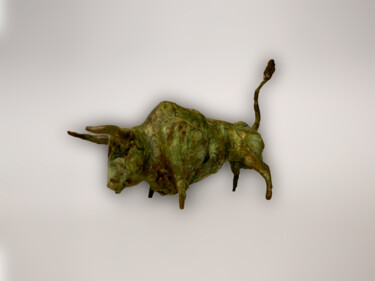 Скульптура под названием "Bull" - Artgallery, Подлинное произведение искусства, Бронза
