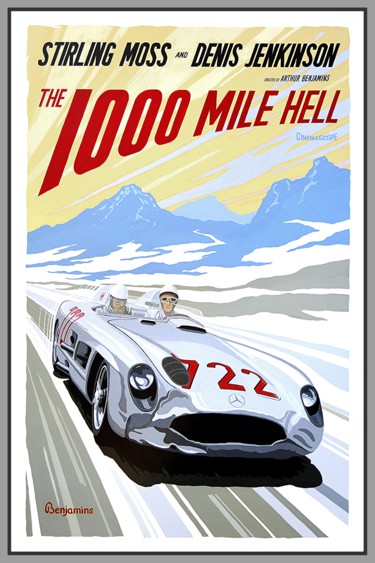 Schilderij getiteld "THE 1000 MILE HELL" door Arthur Benjamins, Origineel Kunstwerk, Acryl